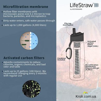 Пляшка-фільтр для води LifeStraw Go Filter Bottle, 1 л, Terrace Green (LSW LGV41LGRWW)