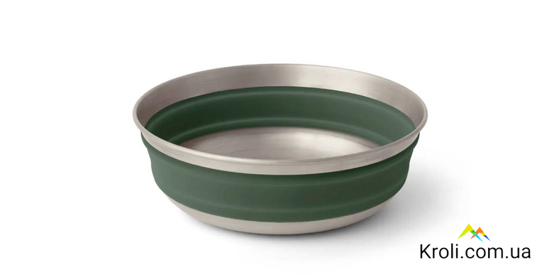 Миска складная Sea to Summit Detour Stainless Steel Collapsible Bowl, Laurel Wreath Green, M (STS ACK039011-052004)