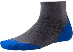 Термоноски Smartwool Men's PhD Run Light Elite Mini Socks XL, Graphite / Bright Blue (SW SW170.374-XL)
