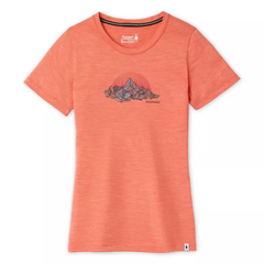 Жіноча футболка Smartwool Жіноча Merino Sport 150 Mt. Rainier Graphic Tee, Sunset Coral Heather, M (SW SW011508.F78-M)