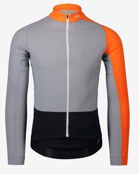 Велоджерсі POC Essential Road Mid LS Jersey Granite Grey/Zink Orange, S (PC 582108287SML1)