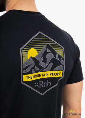 Футболка чоловіча Rab Stance Mountain Peak Tee, Beluga, XL (RB QCB-66-BEL-XLG)