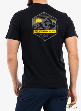 Футболка чоловіча Rab Stance Mountain Peak Tee, Beluga, XL (RB QCB-66-BEL-XLG)