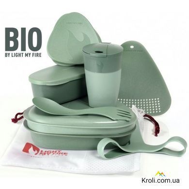 Набір туристичного посуду Light My Fire MealKit BIO 8 pcs (LMF 24136) Зелений