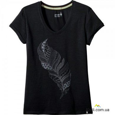 Жіноча футболка SmartWool WM Merino 150 Feather Tee, чорний, XS (SW 17263.001-XS)