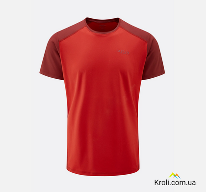 Футболка мужская Rab Force Tee, Ascent Red/Oxblood Red, M (RB QBL-05-ARO-MED)
