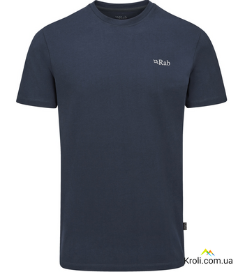 Футболка чоловіча Rab Basecamp 3 Peaks Tee, Beluga, XL (RB QCC-05-BEL-XLG)