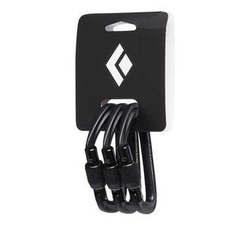 Набор карабинов Black Diamond HotForge Screwgate 3 Pack, Black (BD 381079.0002)