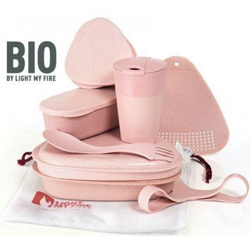 Набір туристичного посуду Light My Fire MealKit BIO 8 pcs (LMF 24136) Рожевий