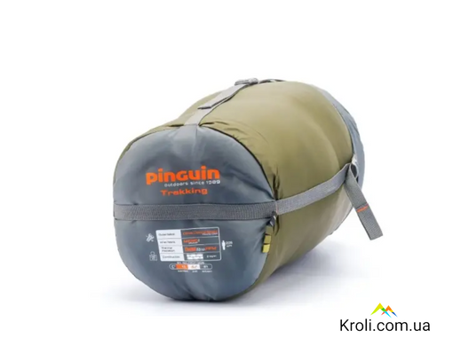 Спальный мешок Pinguin Trekking PFM (1/-5&deg;C), 175 см - Right Zip, Khaki (PNG 238846)