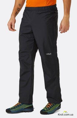 Штаны мужские Rab Downpour Eco Pants FZ, Black, XL, Regular (RB QWG-86.BLK-XLG-RG)