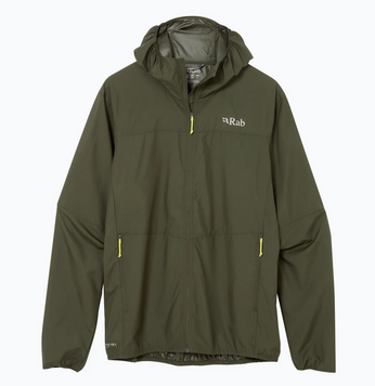 Ветровка мужская Rab Windgather Hoody, Army, XL (RB QWS-84-ARM-XLG)
