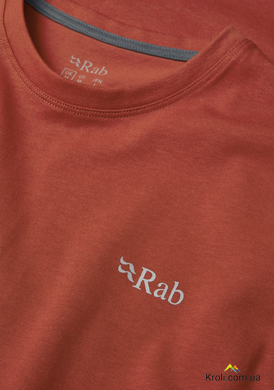 Футболка чоловіча Rab Basecamp 3 Peaks Tee, Red Clay, M (RB QCC-05-RCY-MED)