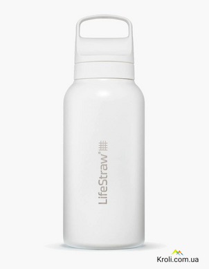 Пляшка-фільтр для води LifeStraw Go SS Filter Bottle, 1 л, Polar White (LSW LGV41SWHWW)