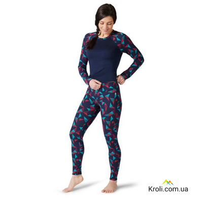 Штани жіночі Smartwool Women's Merino 250 Baselayer Pattern Bottom Boxed, XS - Deep Navy Pinwheel (SW SW018810.H28-XS)