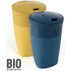 Набір склянок Light My Fire Pack-up-Cup BIO 2-pack (LMF 2423911) Musty Yellow / Hazy Blue
