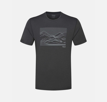Футболка мужская Rab Mantle Outline Tee, Ebony, L (RB QCC-01-EBN-LRG)