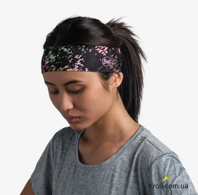 Повязка на голову Buff Coolnet UV+ Slim Headband, Speckle Black (BU 125520.999.10.00)