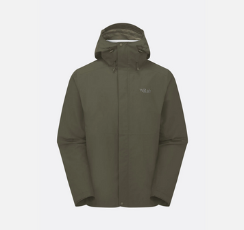 Куртка чоловіча мембранна Rab Downpour Jacket, Army, XXL (RB QWI-06-ARM-XXL)