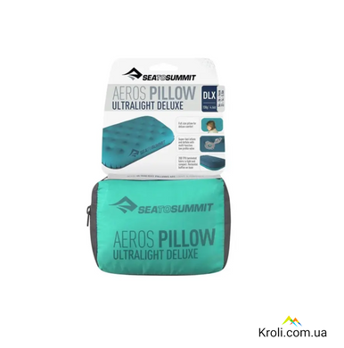 Подушка надувная Sea to Summit Aeros Ultralight Pillow Deluxe, 14х56х36см, Sea Foam (STS APILULDLXSF)