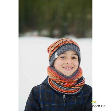 Шапка Buff Junior Knitted & Polar Hat Amity Grey Castlerock/Grey Vigore подростковая