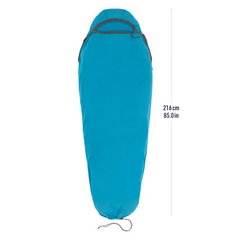 Вкладыш в спальник Sea to Summit Breeze Sleeping Bag Liner, Insect Shield - Mummy w/ Drawcord - S, Turkish Tile Blue (STS ASL031081-191606)