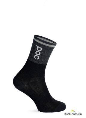 Шкарпетки велосипедні POC Thermal Sock, Sylvanite Grey/Uranium Black, 39-41 (M) (PC 651358259MED1)