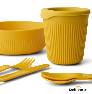Набір посуду Sea to Summit Passage Dinnerware Set, 1P, 7 Piece, Arrowwood Yellow (STS ACK037051-120917)
