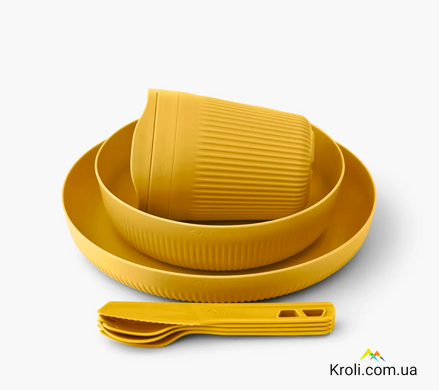Набір посуду Sea to Summit Passage Dinnerware Set, 1P, 7 Piece, Arrowwood Yellow (STS ACK037051-120917)