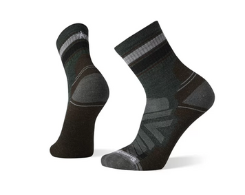Шкарпетки чоловічі Smartwool Performance Hike Light Cushion Striped Mid Crew, Dark Sage, 38-41 (SW SW001609.G51-M)