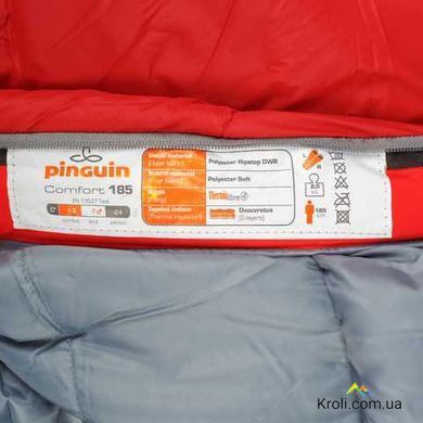 Спальний мішок Pinguin Comfort PFM (-1/-7&deg;C), 175 см - Left Zip, Red (PNG 234732)