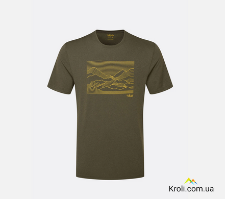 Футболка чоловіча Rab Mantle Outline Tee, Army, M (RB QCC-01-ARM-MED)