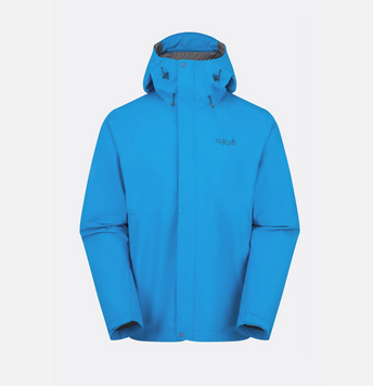 Куртка чоловіча мембранна Rab Downpour Jacket, Maya Blue, M (RB QWI-06-MYB-MED)