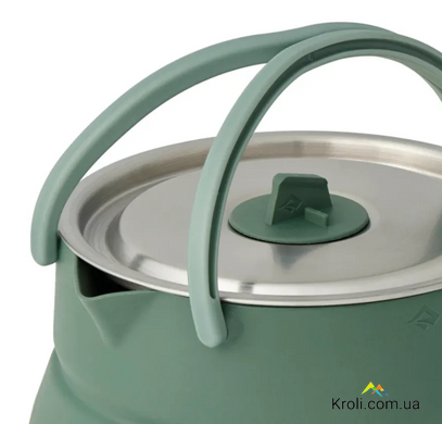 Чайник складаний Sea to Summit Detour Stainless Steel Collapsible Kettle 1,6 L, Laurel Wreath Green (STS ACK026011-392001)