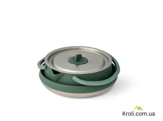 Чайник складаний Sea to Summit Detour Stainless Steel Collapsible Kettle 1,6 L, Laurel Wreath Green (STS ACK026011-392001)