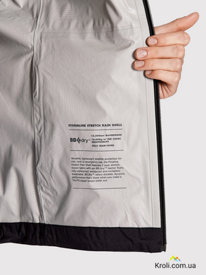 Куртка женская мембранная Black Diamond Stormline Stretch Rain Shell, Black, XL (BD M697.015-XL)