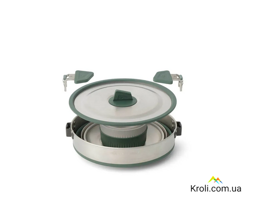 Набір посуду Sea to Summit Detour Stainless Steel One Pot Cook Set w/Sack з чохлом, на 2 персони (STS ACK026031-122111)