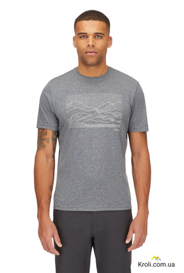 Футболка чоловіча Rab Mantle Outline Tee, Beluga, M (RB QCC-01-BEL-MED)