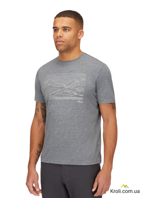 Футболка чоловіча Rab Mantle Outline Tee, Beluga, M (RB QCC-01-BEL-MED)