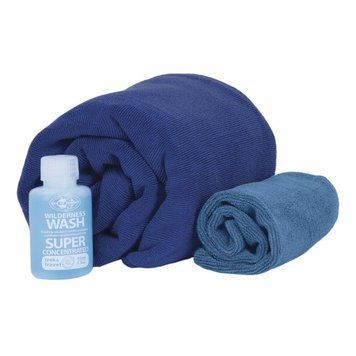 Полотенце Sea to Summit Tek Towel Wash Kit L + туристическое мыло Cobalt (STS ATTKITLCO)