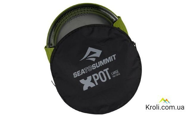 Кастрюля складная с алюминиевым дном Sea To Summit X-Pot, Olive, 2.8 L (STS AXPOT2.8OL)
