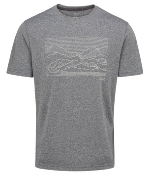 Футболка мужская Rab Mantle Outline Tee, Beluga, XL (RB QCC-01-BEL-XLG)