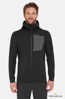 Кофта чоловіча флісова Rab Superflux Hoody, Black (Brick) L (RB QFG-13-BKB-LRG)