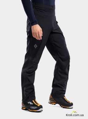 Штани чоловічі Black Diamond Stormline Stretch FL ZP Rain Pants Long, S - Black (BD Z9LC0002SLO1)