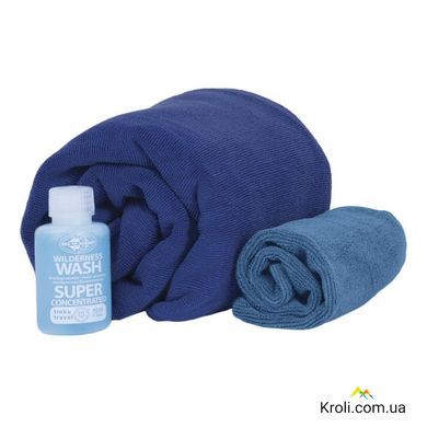 Рушник Sea to Summit Tek Towel Wash Kit XL + туристичне мило Cobalt (STS ATTKITXLCO)