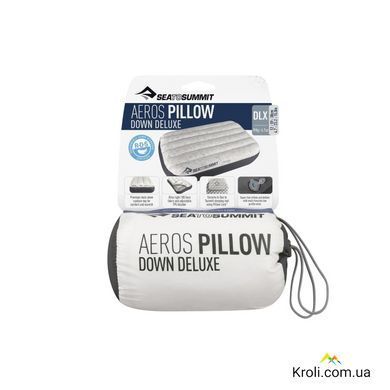 Подушка надувная Sea To Summit Aeros Down Pillow Deluxe Grey, (STS APILDOWNDLXGY)