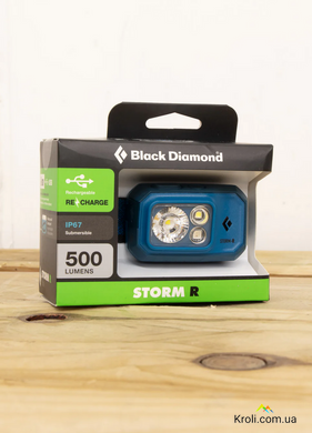 Фонарь налобный Black Diamond Storm, 500-R люмен, Azul (BD 6206754004ALL1)