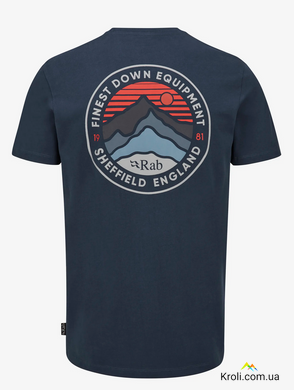 Футболка чоловіча Rab Basecamp 3 Peaks Tee, Tempest Blue, M (RB QCC-05-TMB-MED)