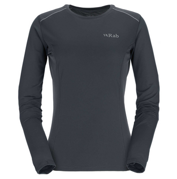 Футболка c длинным рукавом женская Rab Force LS Tee Wmns, Beluga, М (12) (RB QBL-08-BEL-12)