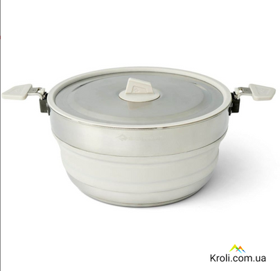 Каструля складана Sea to Summit Detour Stainless Steel Collapsible Pot 5 L, Moonstruck Grey (STS ACK026021-671804)